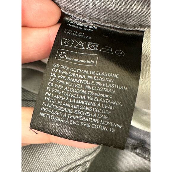 & Denim men gray distressed skinny jeans size 30 - Picture 5 of 10